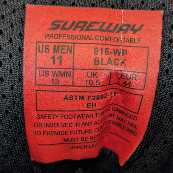 SUREWAY 6 Inch Heavy Duty Work Boots, Size 11, Leather, Soft Toe, Waterproof main image 13
